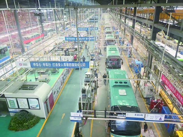 中車時代電動汽車股份有限公司新能源車輛生產(chǎn)車間。